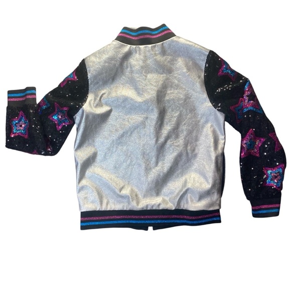 LOL Silver and Black‎ Star Jacket Size 7/8 - Picture 2 of 10
